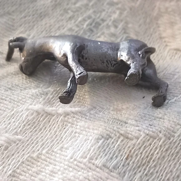 Pewter Oxen Miniature 1 Inch - Picture 3 of 5